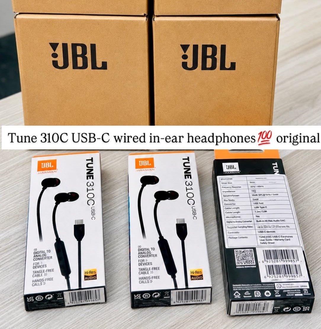 JBL 310 TYPE C ORIGNAL EARPHONE SERVICE CENTER WARRANTY